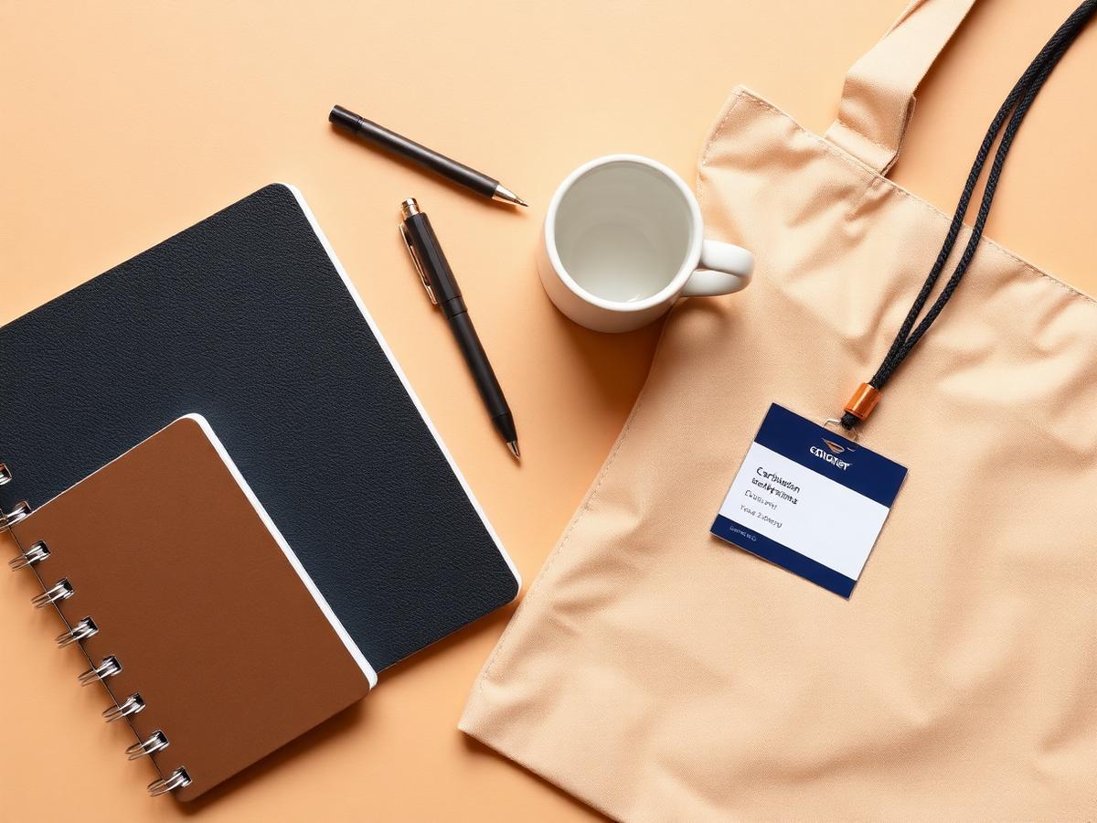 Corporate employee joining kit with notebook, pen, mug and tote bag